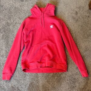 Adidas Men’s Bold Red Pullover Hoodie